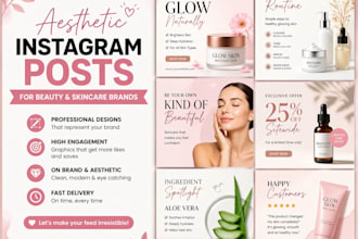 design instagram posts for beauty and skincare brands