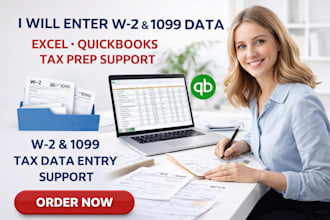 enter w2 1099 tax data entry in excel quickbooks tax prep support USA help pro