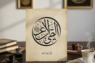 design a fantastic arabic logo and calligraphy design in urdu and arabic