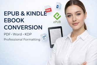 do quality ebook conversion and epub formatting for kindle
