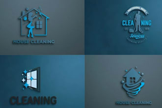 do residential and commercial cleaning service janitorial pressure washing logo