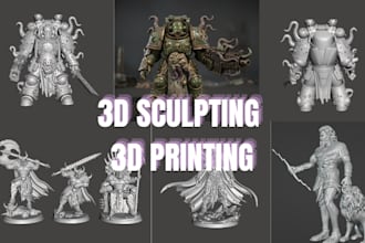 sculpt 3d character sculpting toy zbrush character figure for 3d printing