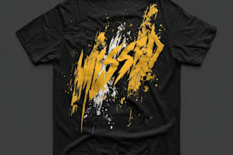 do a typography t shirt design and creative design