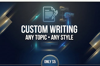 write custom content on any topic
