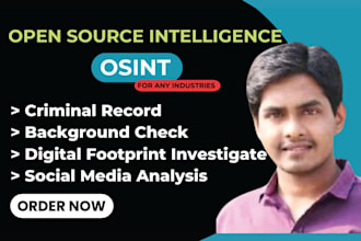 do professional osint investigation and background check