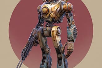 draw robot characters for you