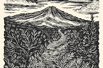 draw high quality linocut illustration for tshirt design