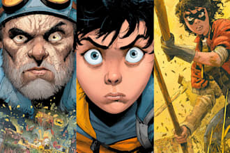 illustrate a superhero comic cover art
