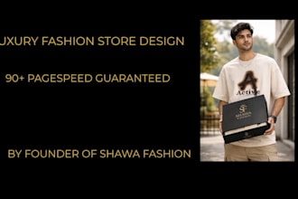 design a luxury fashion ecommerce store with 90 plus pagespeed
