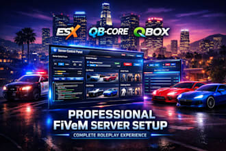 build a fully working fivem server with esx qbcore and qbox script addons