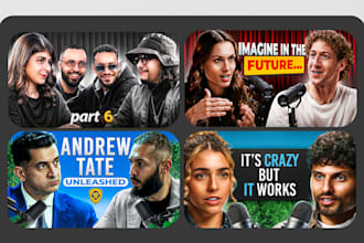design pro eye catching podcast, youtube thumbnails in 24h