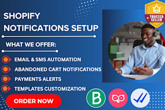 setup shopify notifications order alerts email SMS omnisend firepush pushowl