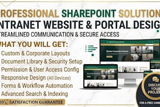 design a professional sharepoint intranet website or portal