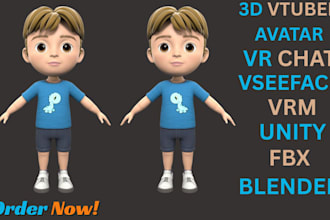 3d cartoon rigging in blender maya animaze vseeface unity 3d vrm vtuber avatar