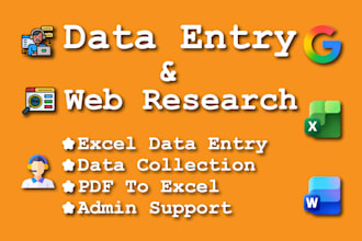 do accurate data entry and web research manually