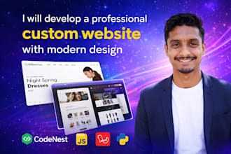 develop a professional custom website with modern design
