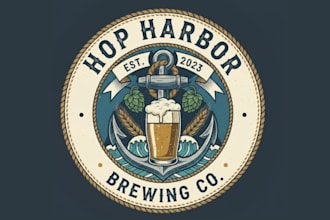 do a brewery brewing craft beer logo for your brand