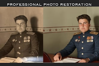professionally restore and retouch your old or damaged photos