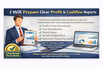 prepare clear profit and cashflow reports