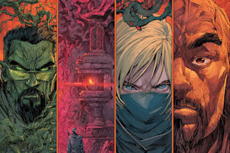 illustrate a superhero comic cover art