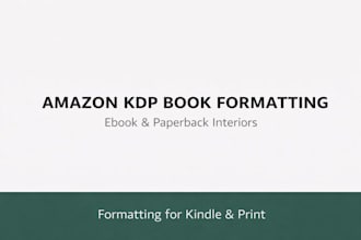 format your book for amazon KDP