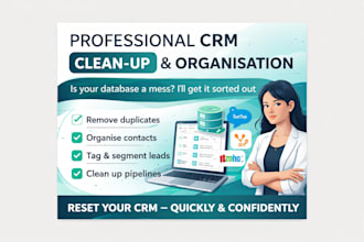 clean up and organize your CRM so it is usable