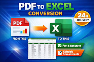 manually convert PDF to excel with clean formatting