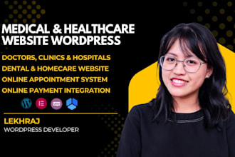 create medical, healthcare website with appointment system