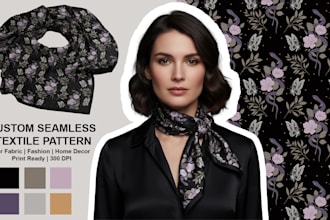 create custom seamless patterns for fashion fabric