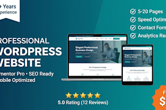 build a professional wordpress website with elementor