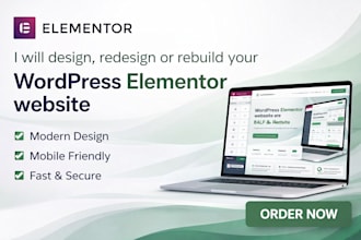 build, rebuild or redesign your wordpress elementor website