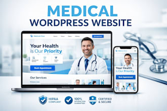 build hipaa compliant website, healthcare wordpress website with online booking
