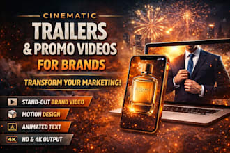 create a cinematic trailer, teaser, promo video or commercial video for brands
