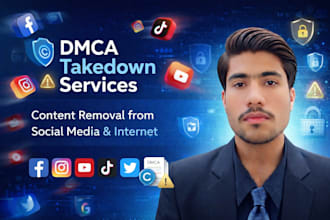 remove stolen content with dmca takedown from social media