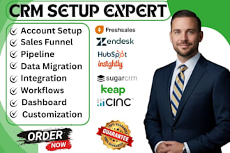 setup freshsales insightly zendesk sell keap hubspot cinc sugarcrm migration