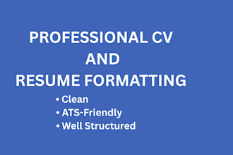 format, edit, and redesign your CV or resume professionally