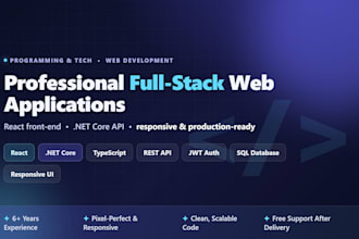 develop a full stack web app with react and dot net core