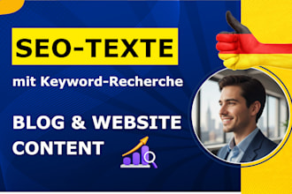 write SEO articles with keyword research for german speaking audiences