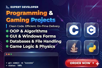 do cpp, python, java, programming and gaming projects