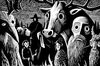do linocut or woodcut illustrations