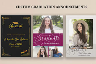 design custom graduation party invitations and announcements