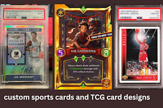 create unique, print ready sports cards and tcg designs