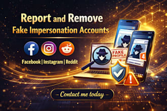 report and remove fake impersonation accounts from facebook instagram reddit