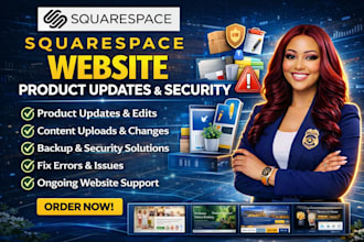 squarespace website products,content updates,edits,backup security issues error