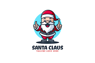 create high quality and beautiful santa logo design