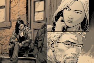 comic book illustration with comic book illustrator