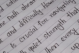 neatly handwrite your text in beautiful handwriting