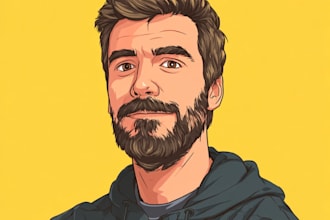 draw amazing vector cartoon portrait