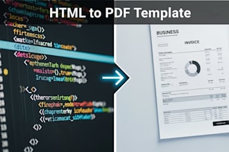 design custom HTML CSS PDF templates for invoices, reports, and all documents