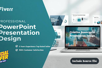 design modern powerpoint presentation, google slides, and pitch deck